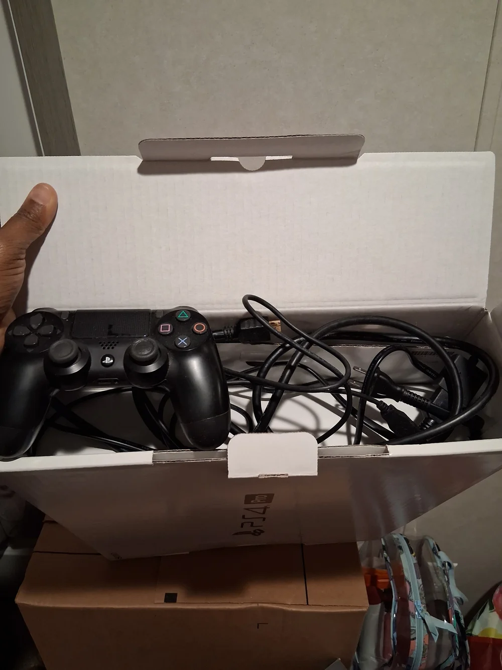 Sony Black PlayStation 4 Pro Console with PlayStation Logo & XBOX ONE BUNDLE